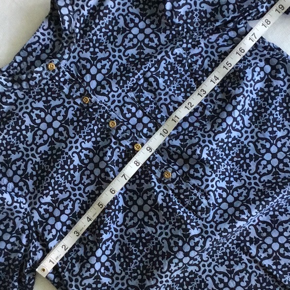 NWOT TALBOTS BLUE HENLEY STYLE BLOUSE - Picture 11 of 11